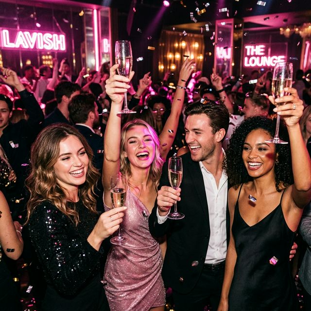 Crowd enjoying live DJ set